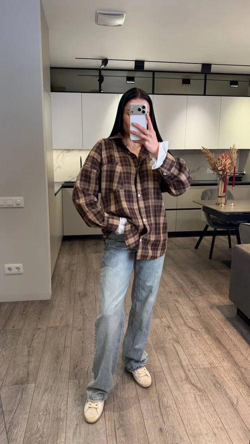 Camisa de cuadros oversize