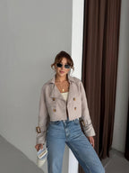 Chaqueta cropped trench