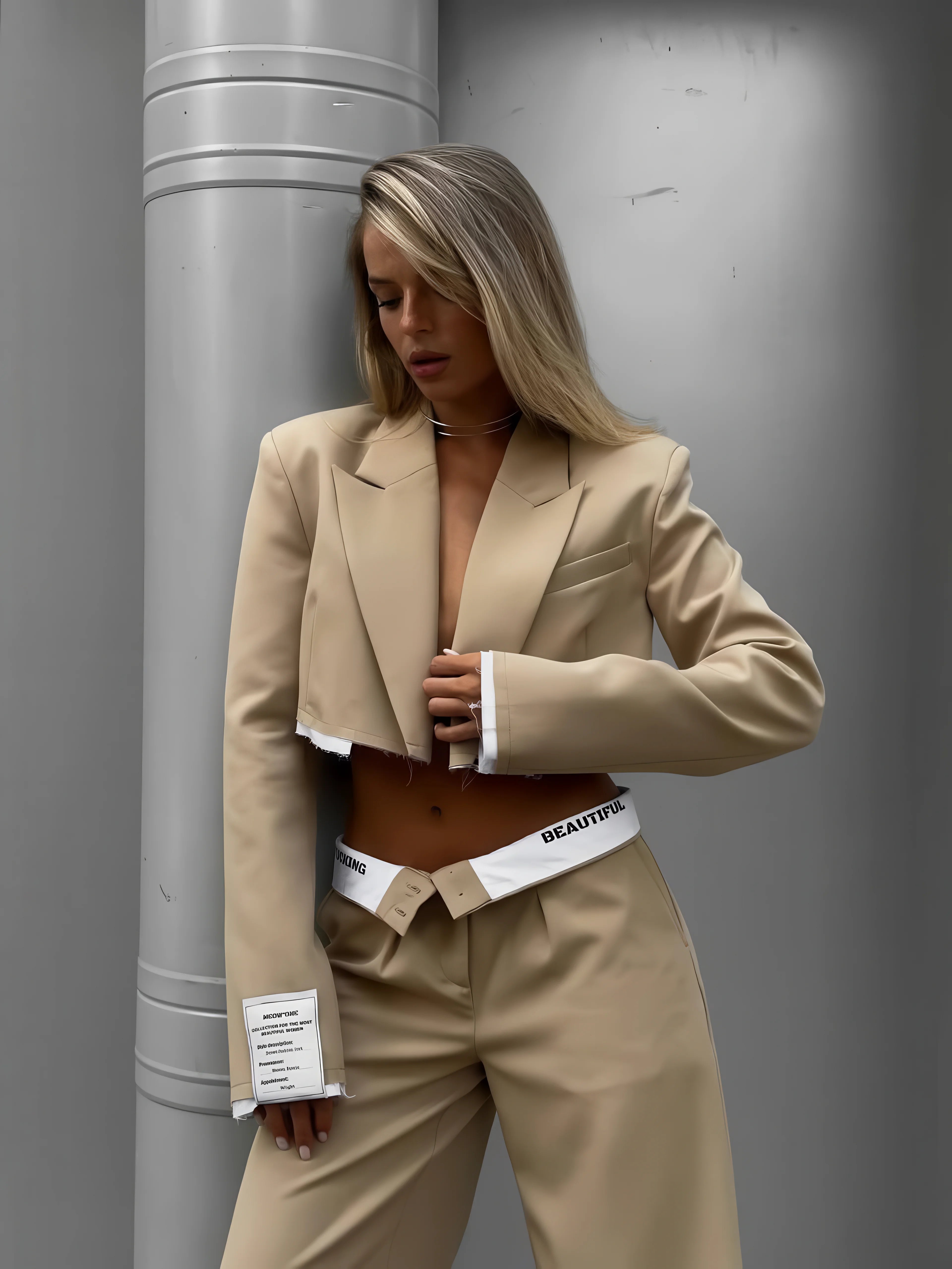 Set sastrero + blazer cropped